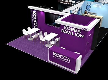 KOTLA-USA modular booth using standardised system, ideal for pavilions.